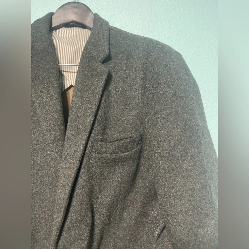 Banana Republic 2-Button Wool Gray Blazer Sport Jacket Size 46 R Mens - Picture 7 of 9